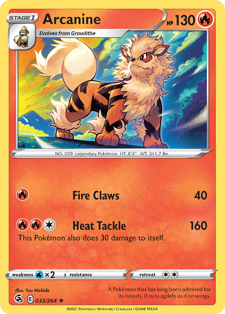 Arcanine — illustrated card