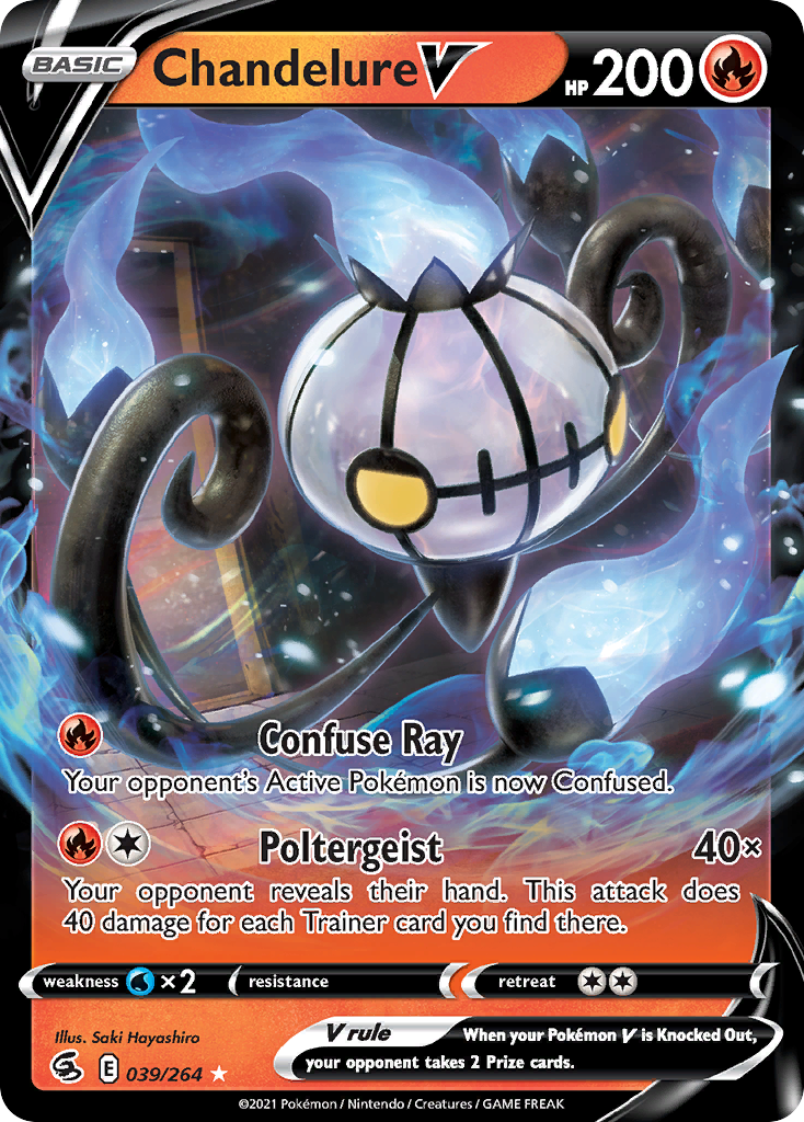 Chandelure V — illustrated card