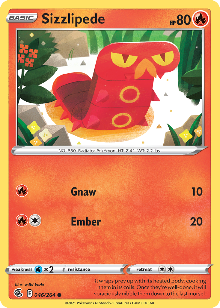 Sizzlipede — illustrated card