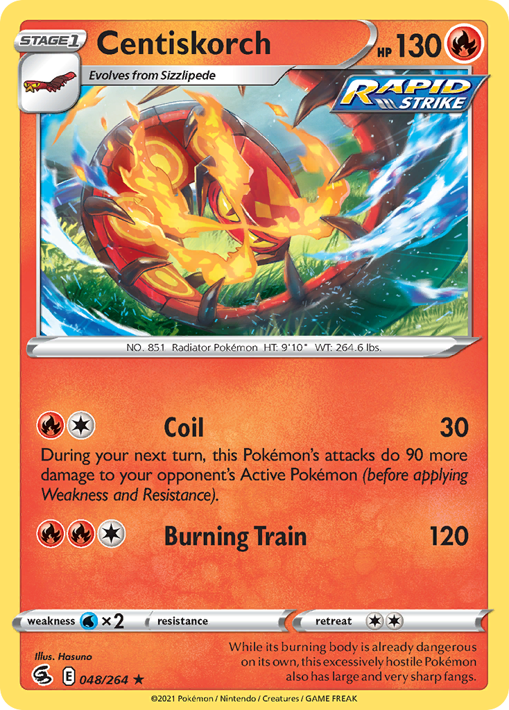 Centiskorch — illustrated card