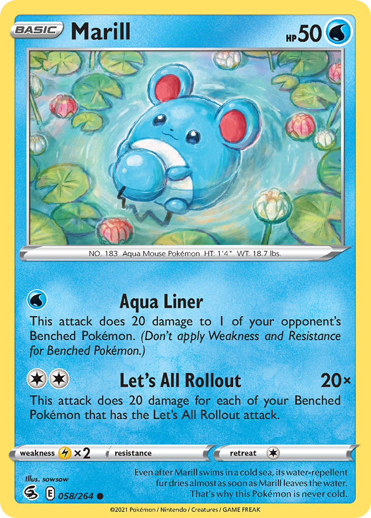 Marill — illustrated card