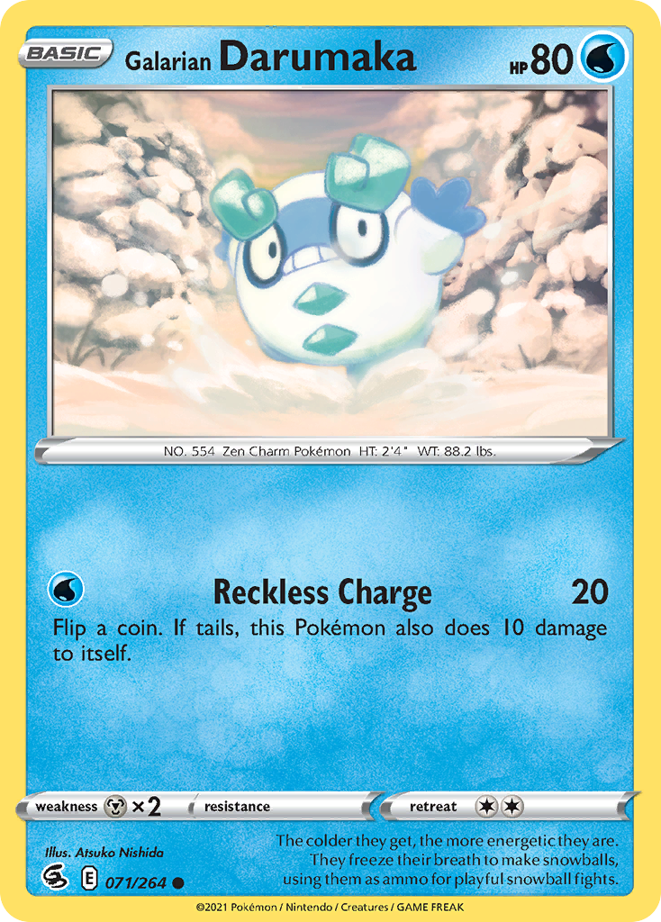 Galarian Darumaka — illustrated card