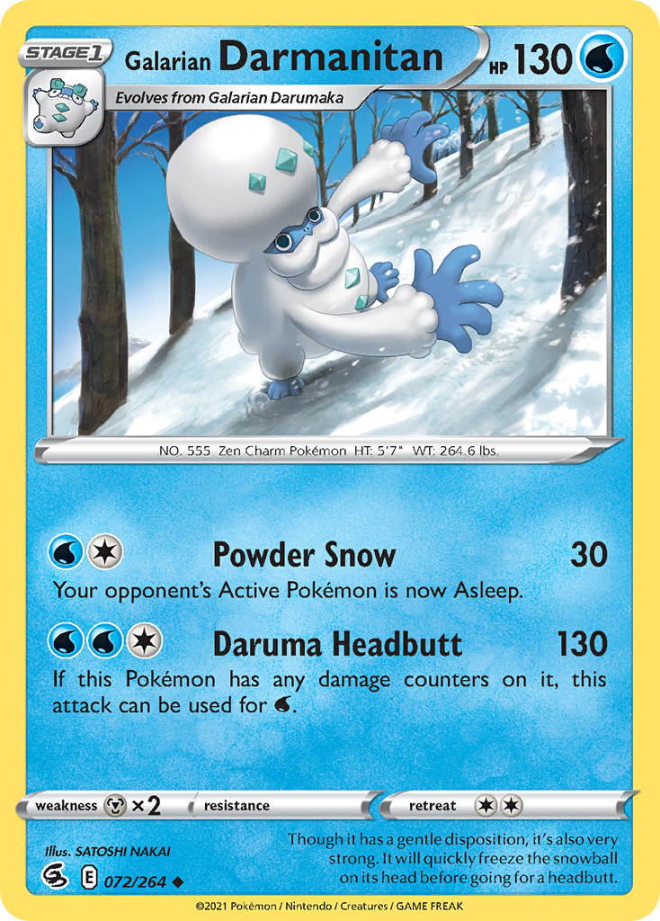 Galarian Darmanitan — illustrated card