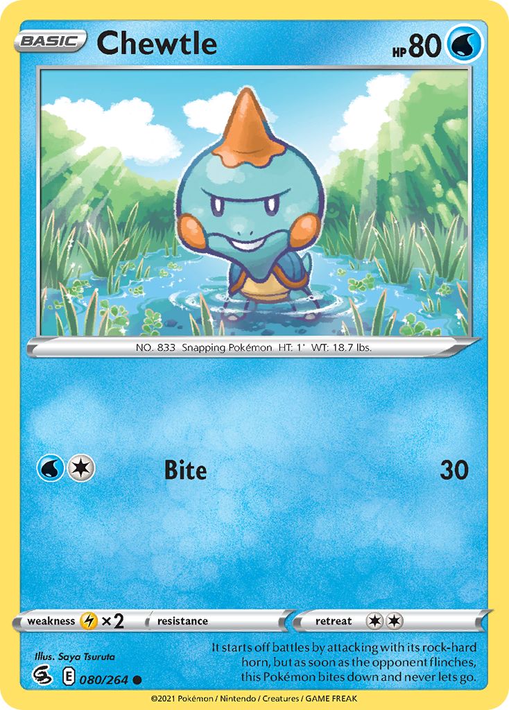 Chewtle — illustrated card