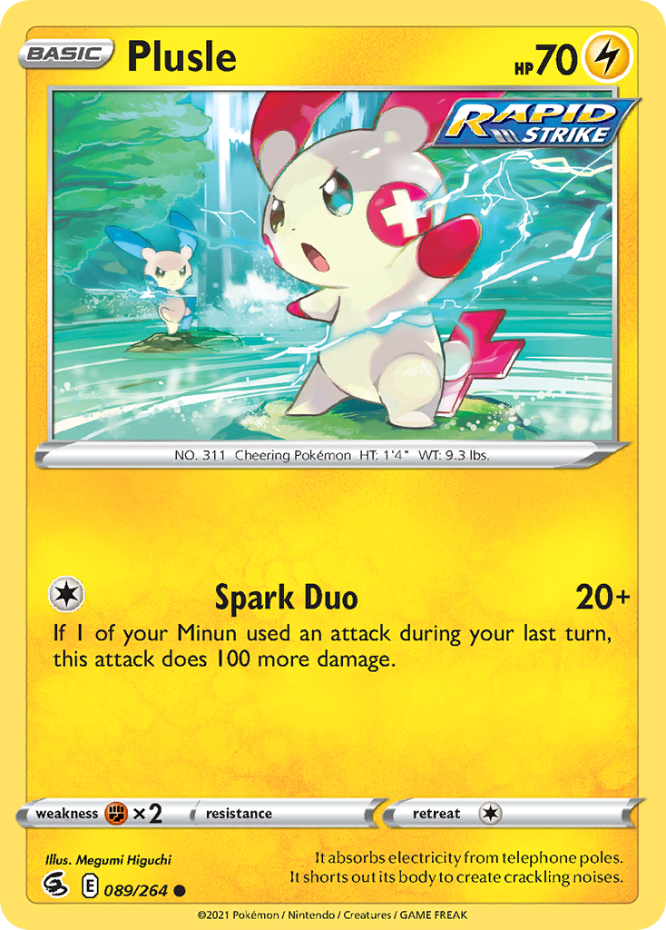 Plusle — illustrated card