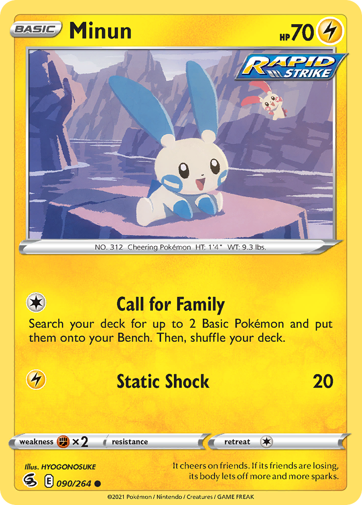 Minun — illustrated card