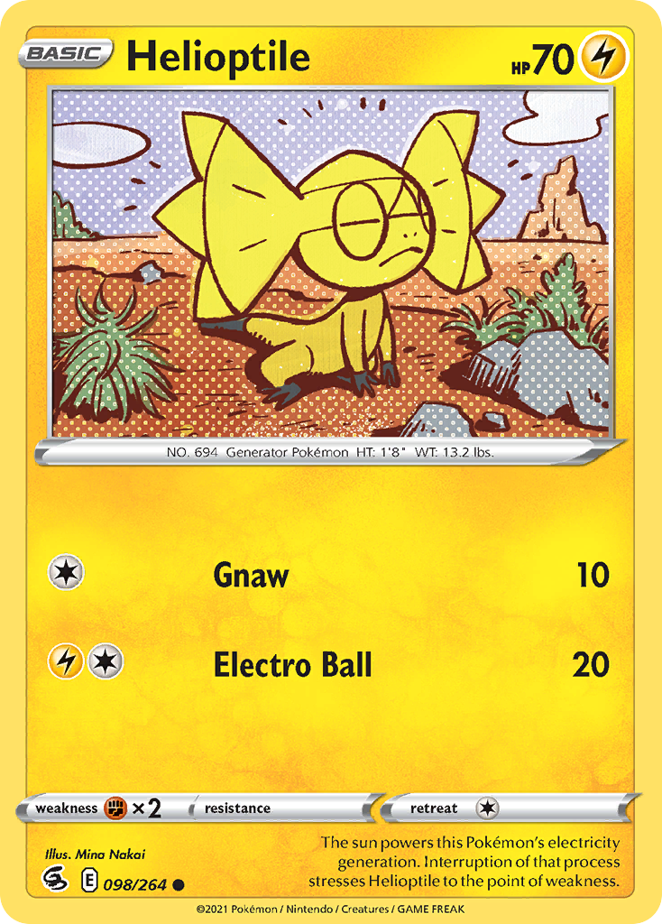 Helioptile — illustrated card