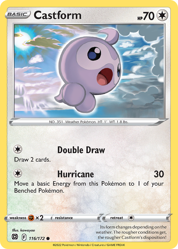 Castform — illustrated card