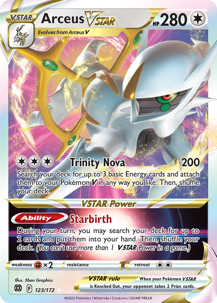 Arceus VSTAR — illustrated card