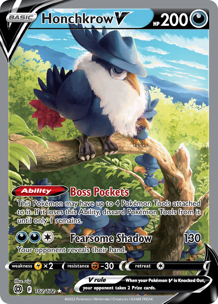 Honchkrow V — illustrated card