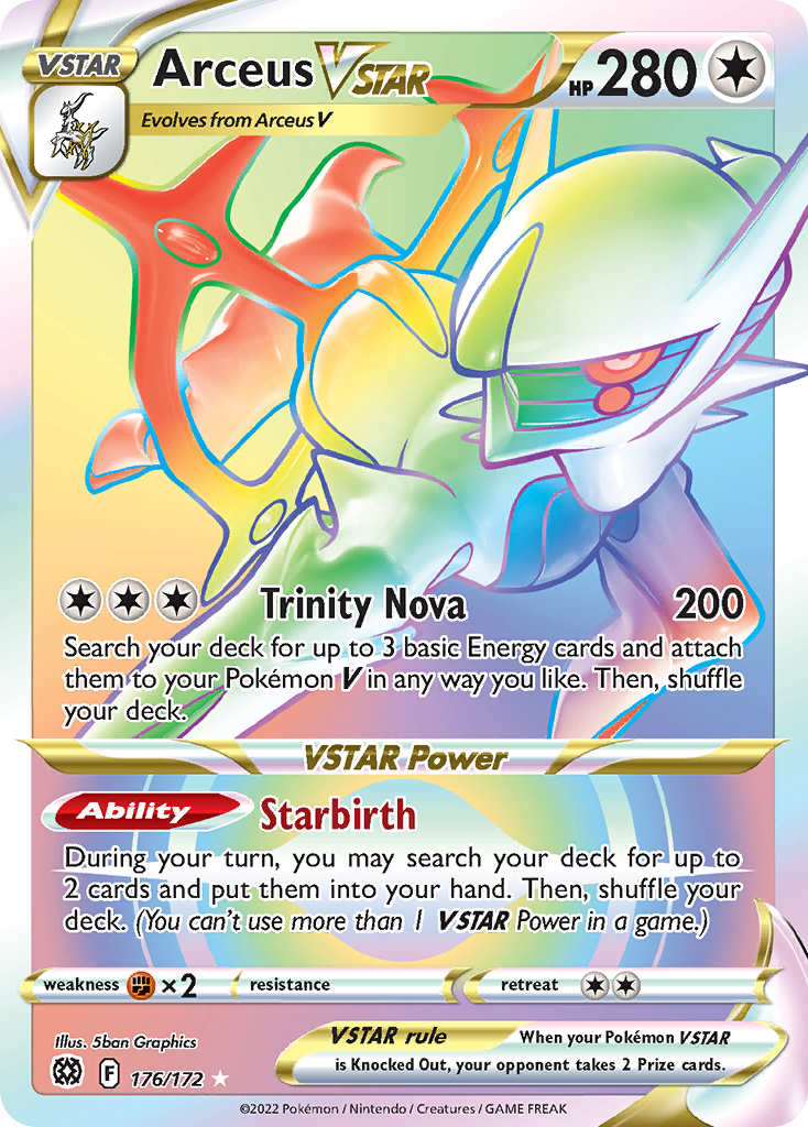 Arceus VSTAR — illustrated card