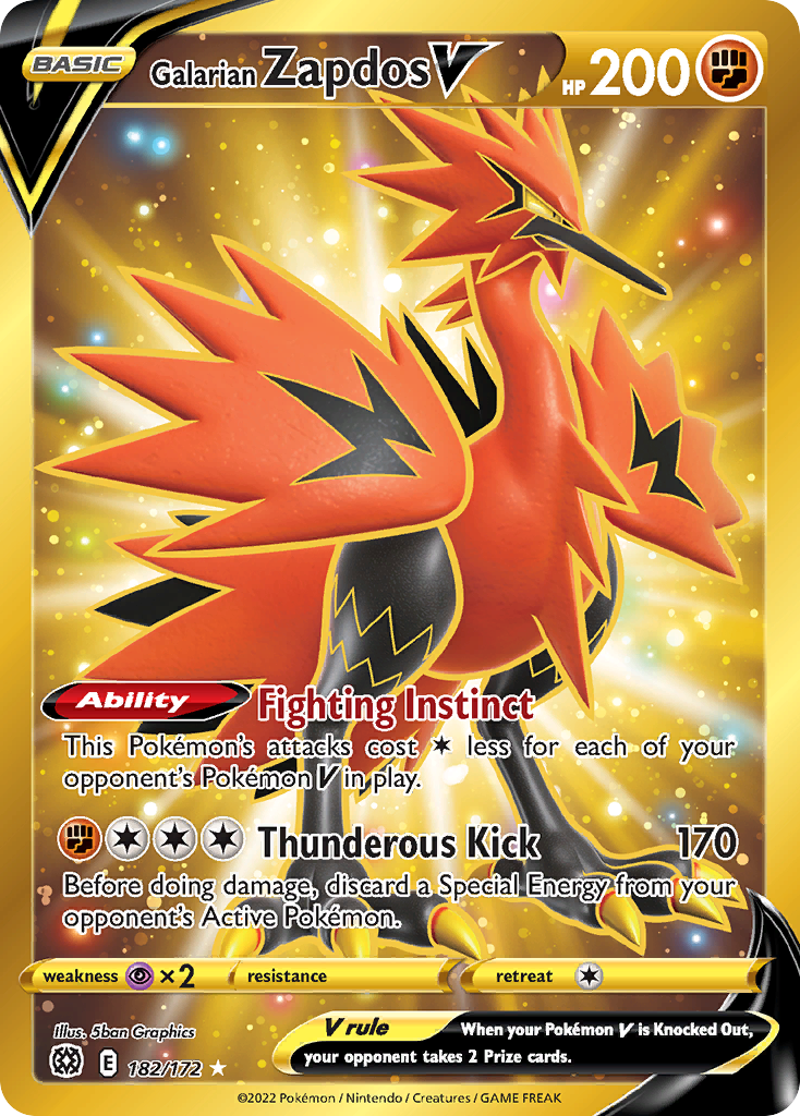 Galarian Zapdos V — illustrated card