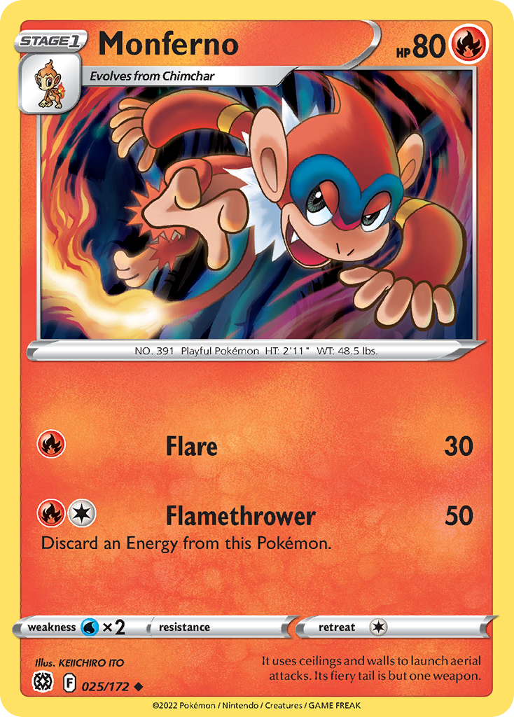 Monferno — illustrated card