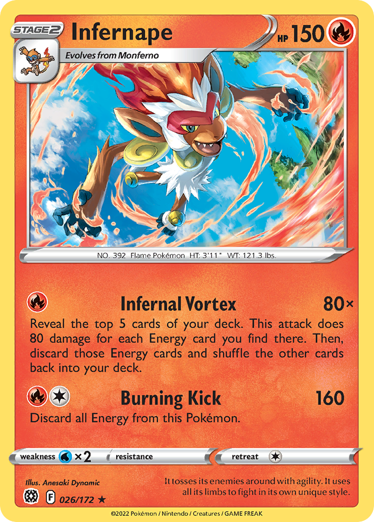Infernape — illustrated card