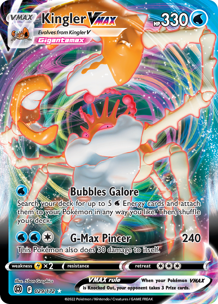 Kingler VMAX — illustrated card