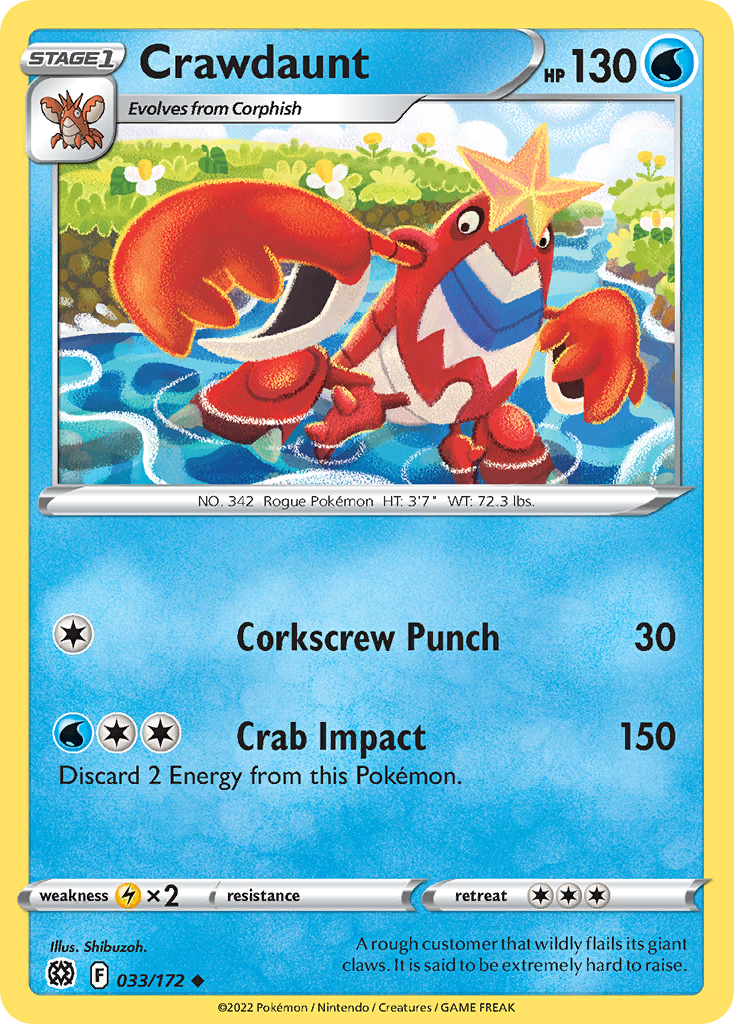 Crawdaunt — illustrated card