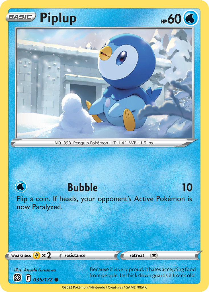 Piplup — illustrated card