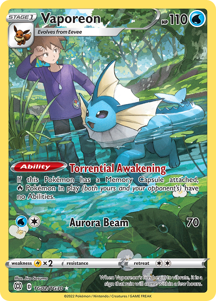 Vaporeon — illustrated card