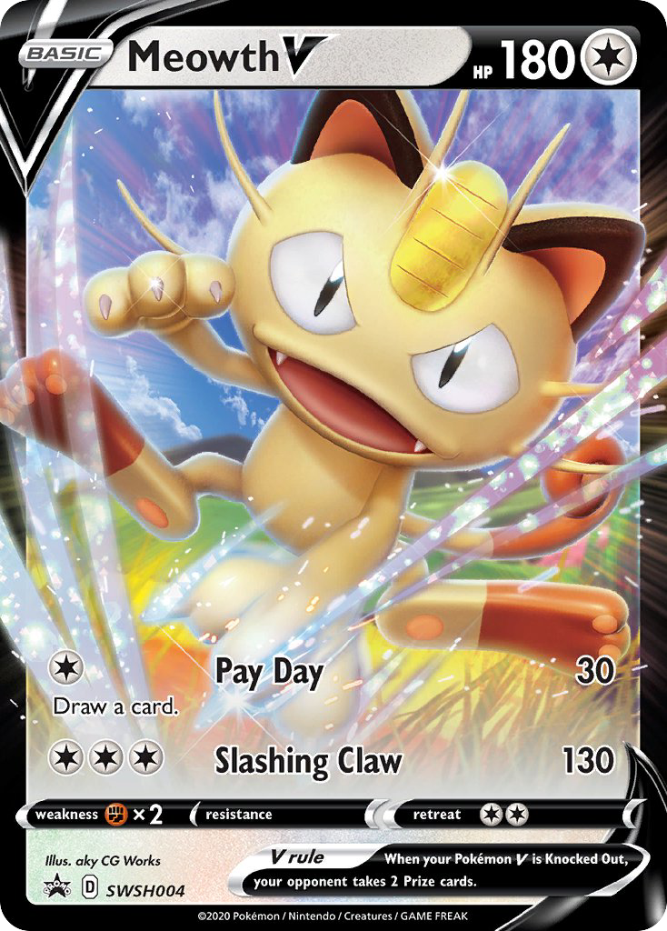 Meowth V — illustrated card