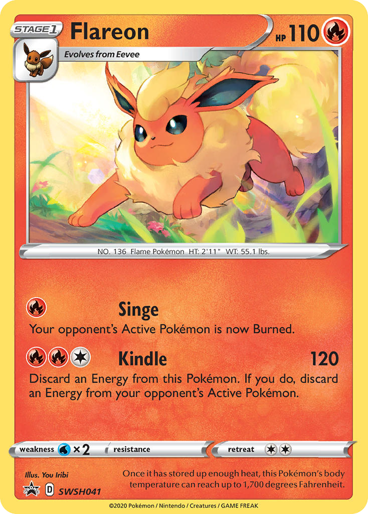 Flareon — illustrated card