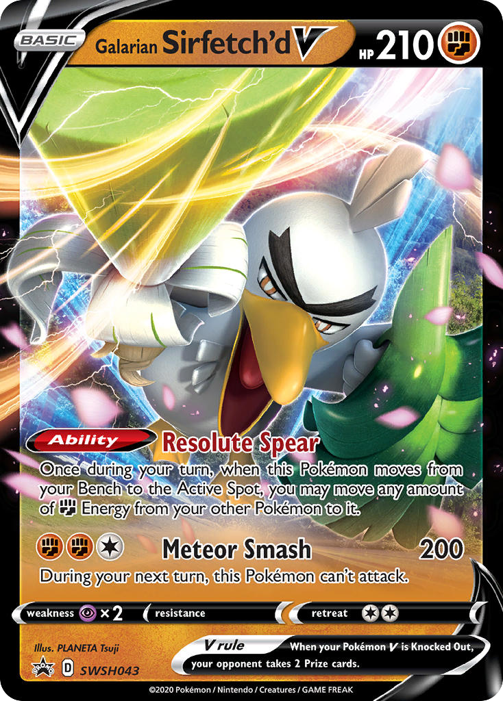Galarian Sirfetch'd V — illustrated card