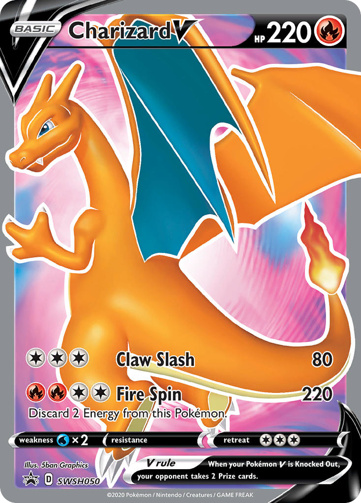 Charizard V — illustrated card