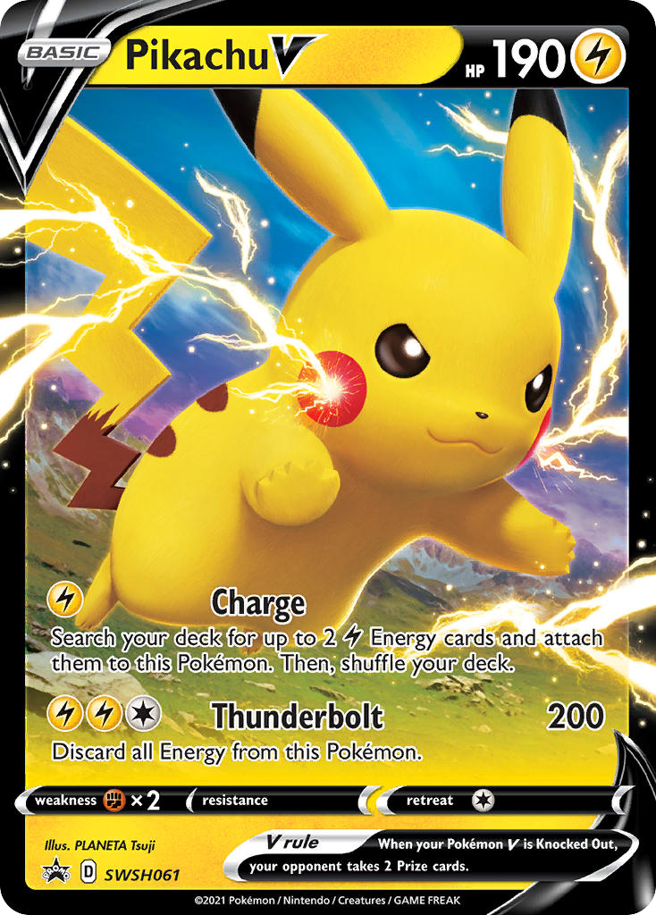Pikachu V — illustrated card