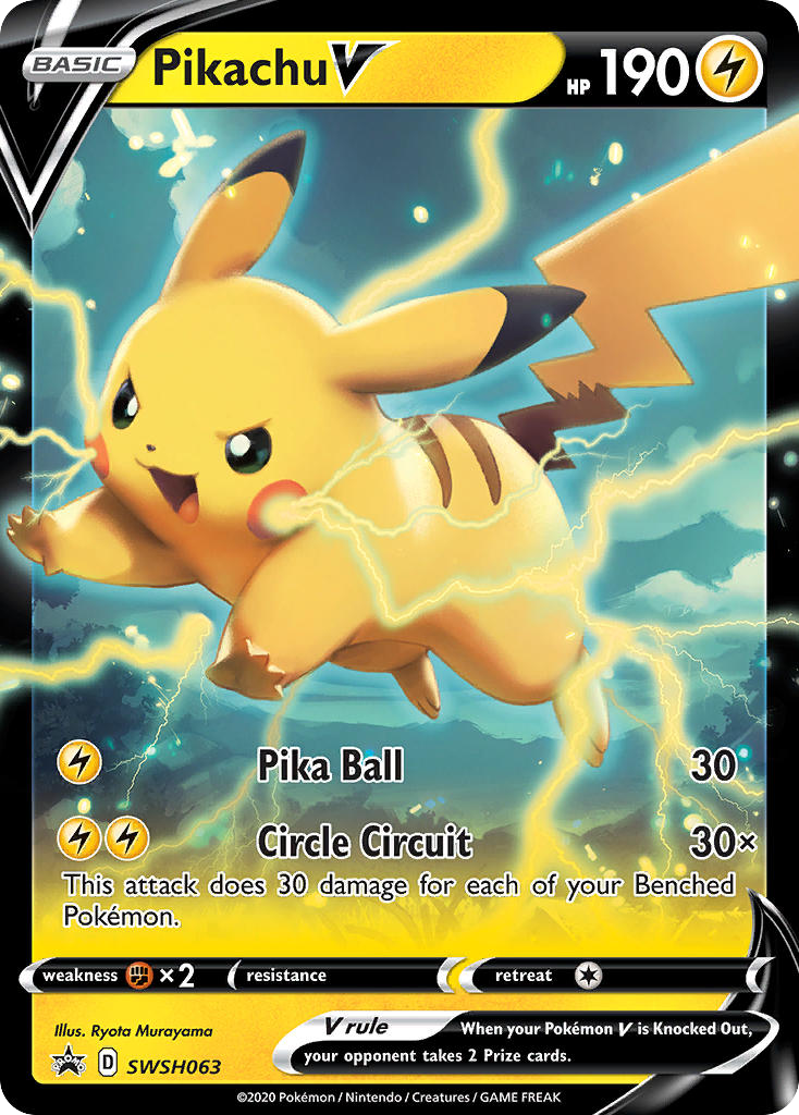Pikachu V — illustrated card