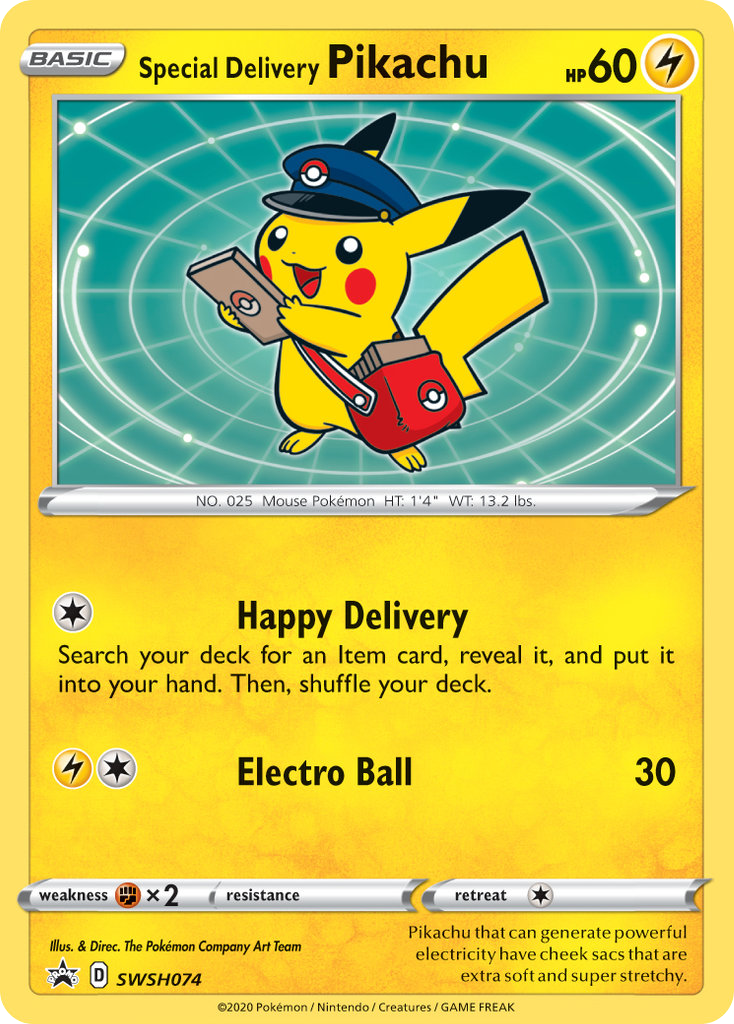 Special Delivery Pikachu — illustrated card