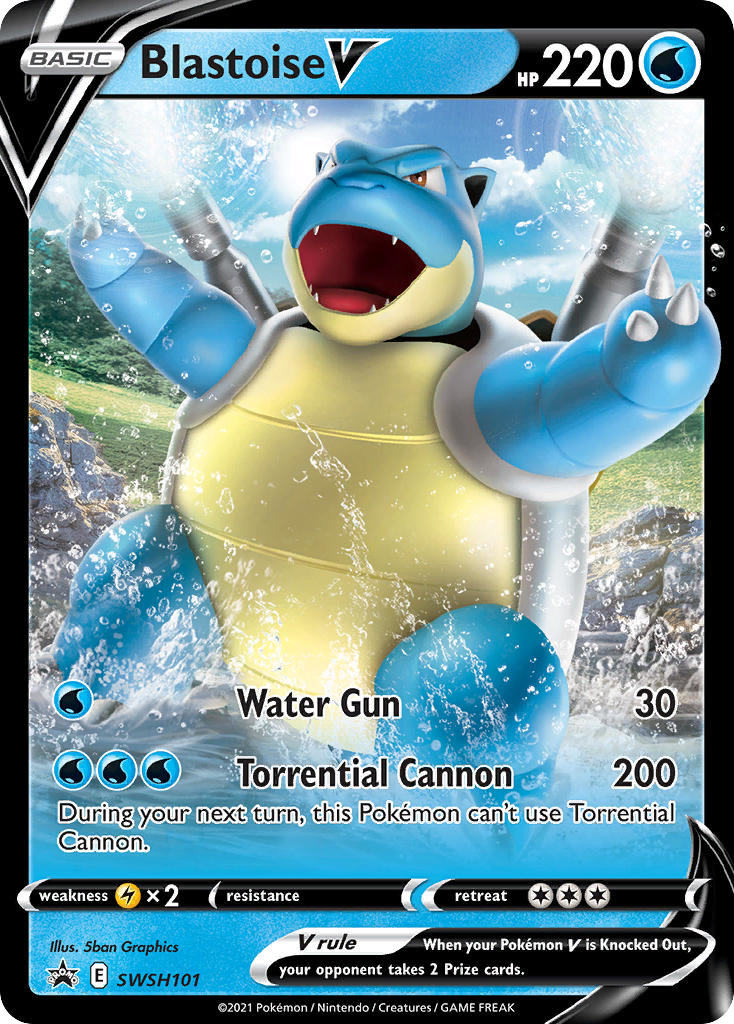 Blastoise V — illustrated card