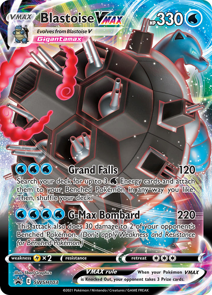 Blastoise VMAX — illustrated card