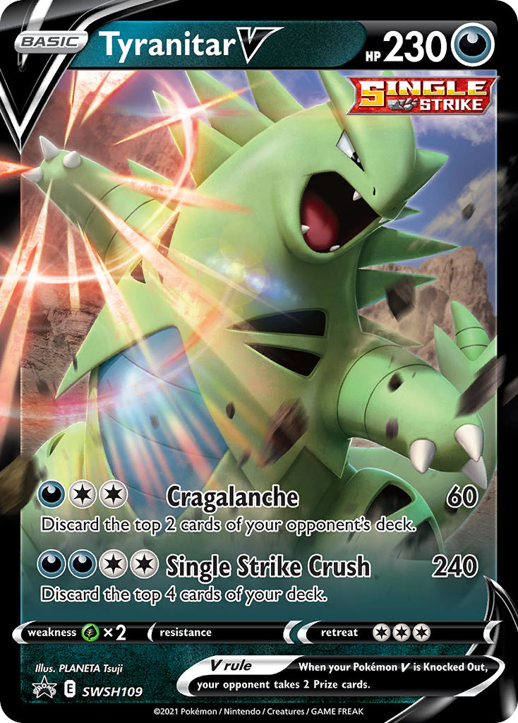Tyranitar V — illustrated card