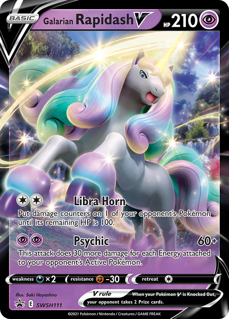 Galarian Rapidash V — illustrated card