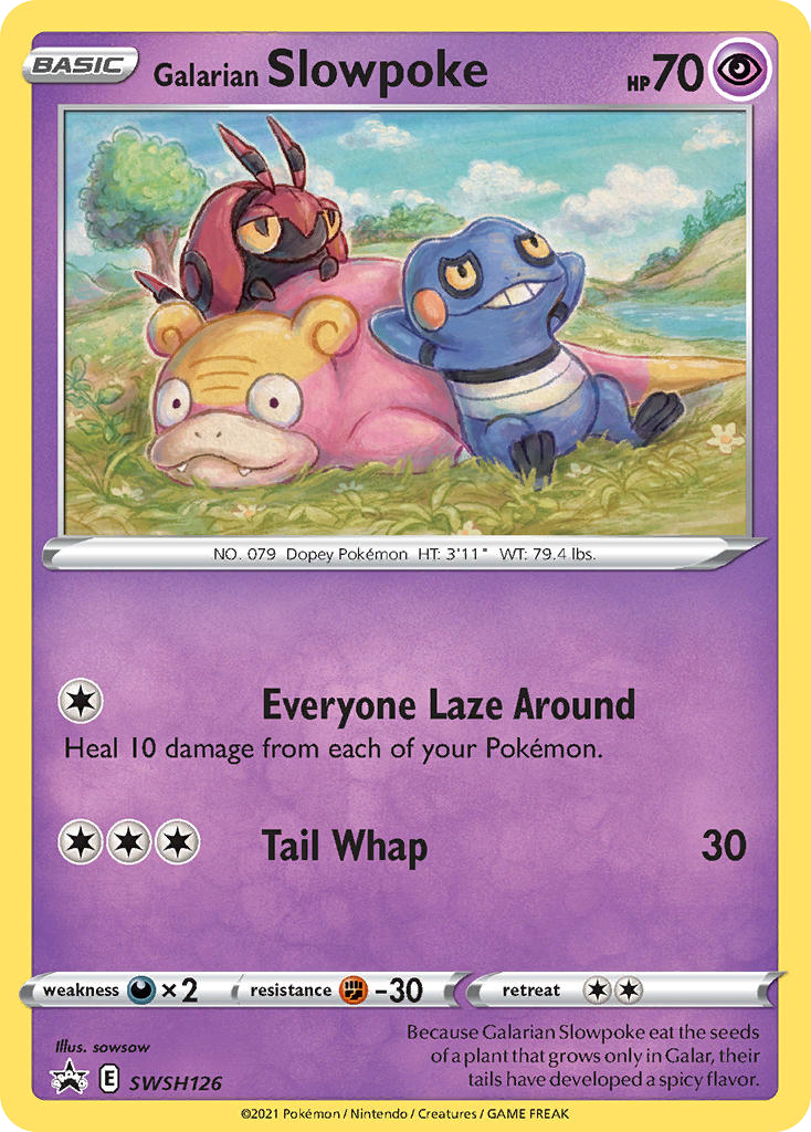 Galarian Slowpoke — illustrated card