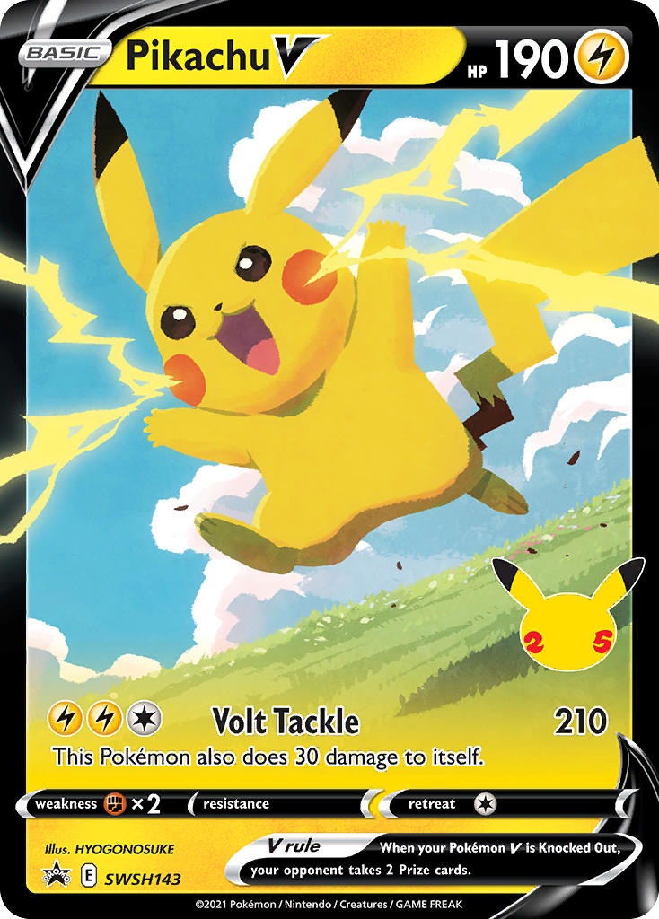 Pikachu V — illustrated card