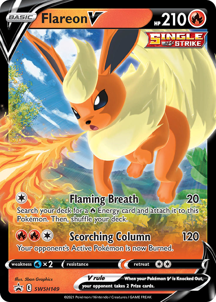 Flareon V — illustrated card