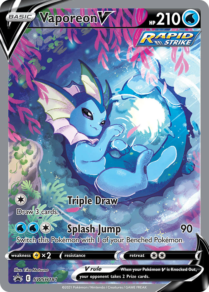 Vaporeon V — illustrated card