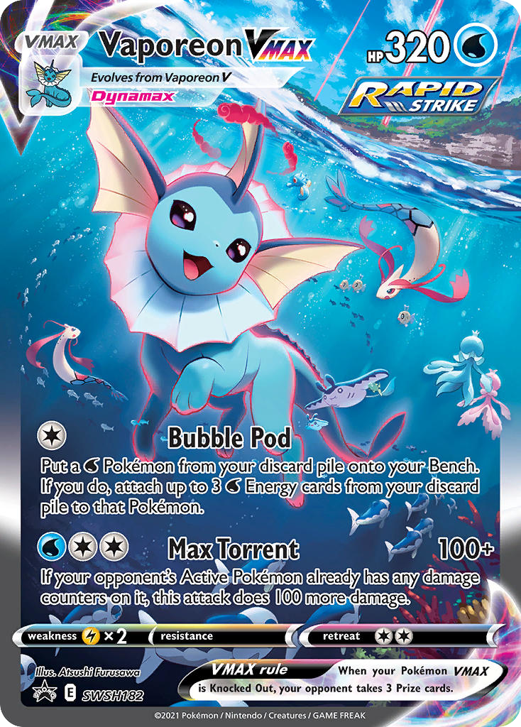Vaporeon VMAX — illustrated card