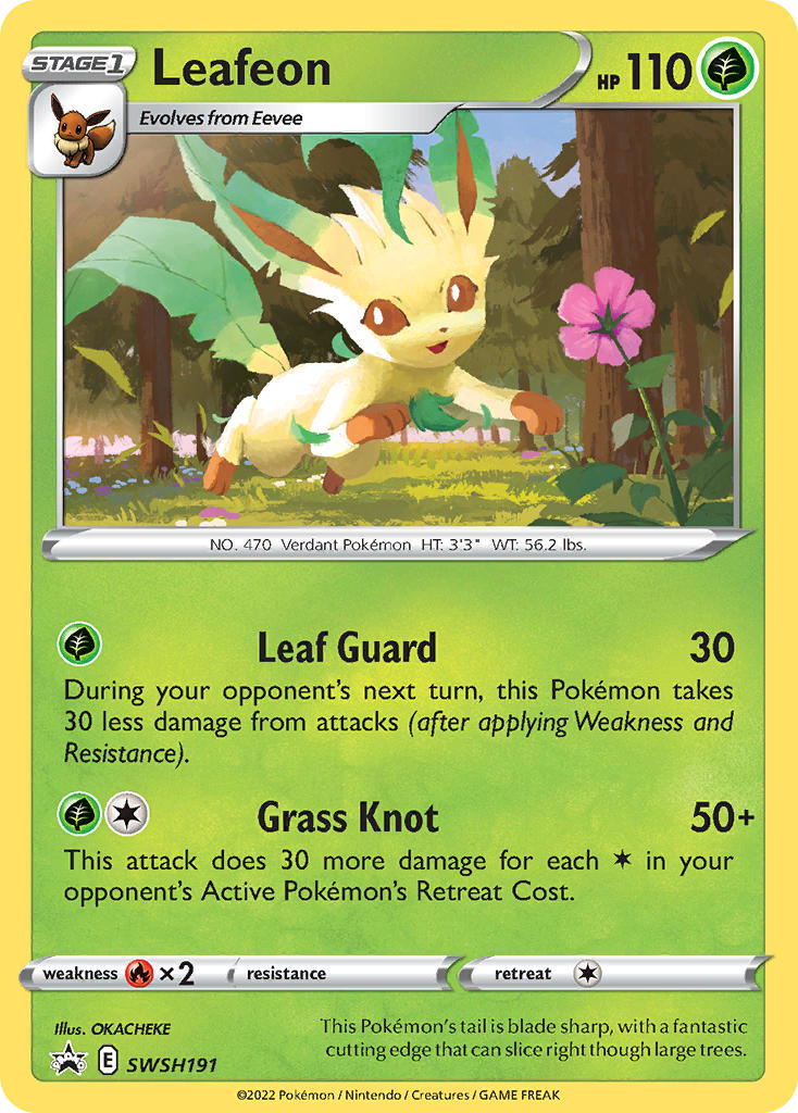 Leafeon — illustrated card