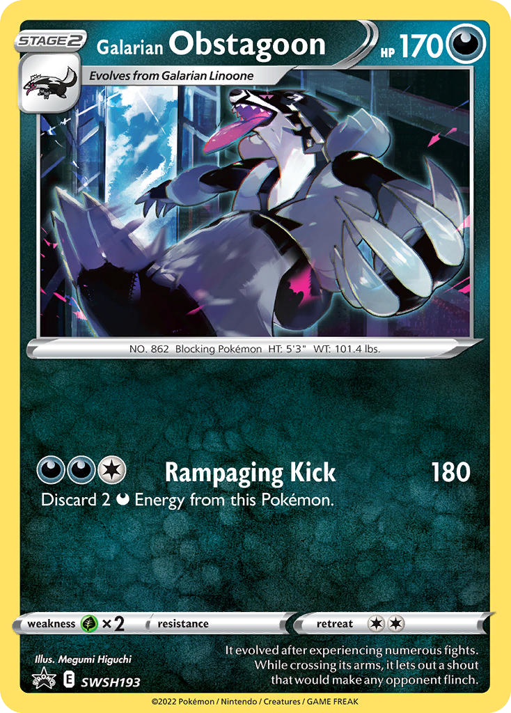 Galarian Obstagoon — illustrated card