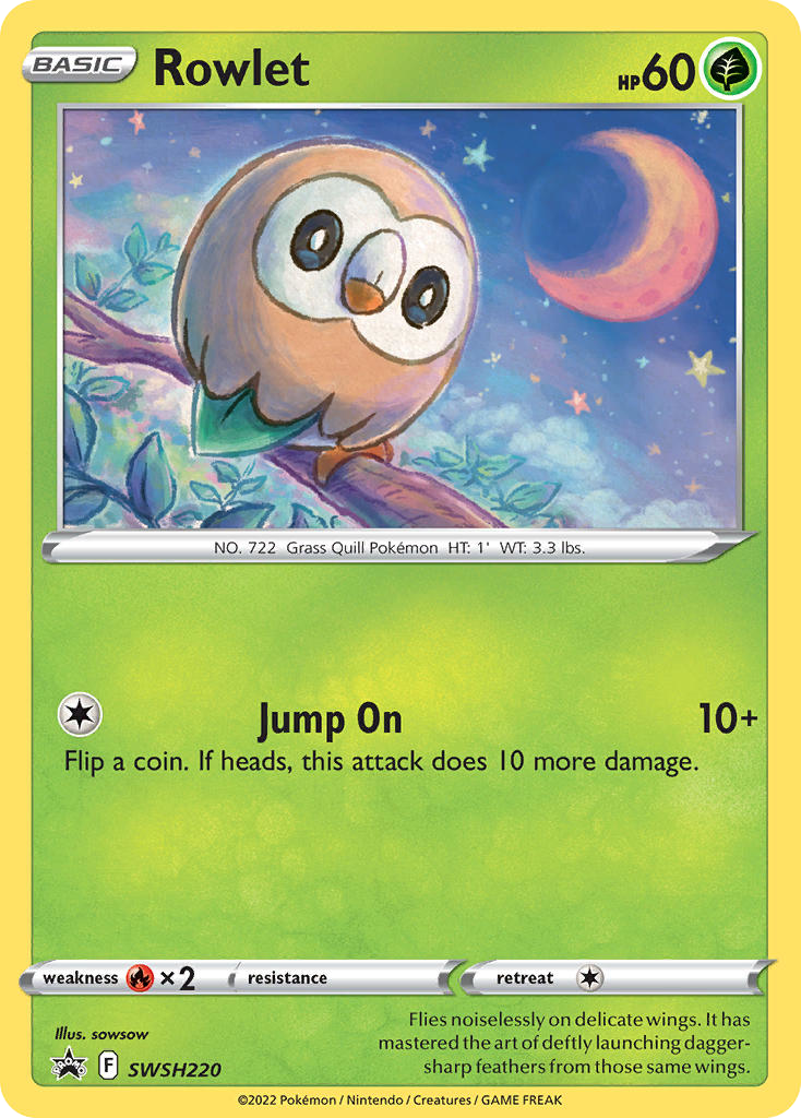 Rowlet — illustrated card