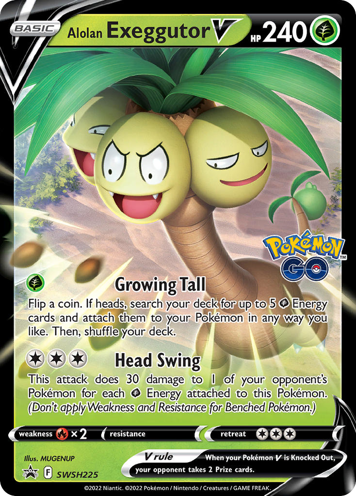 Alolan Exeggutor V — illustrated card