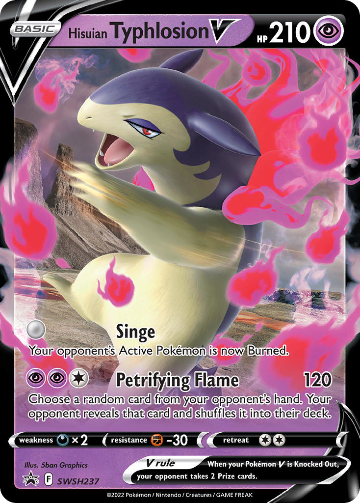 Hisuian Typhlosion V — illustrated card