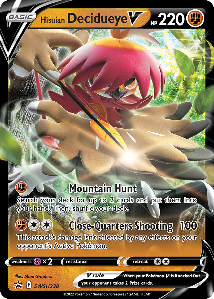 Hisuian Decidueye V — illustrated card