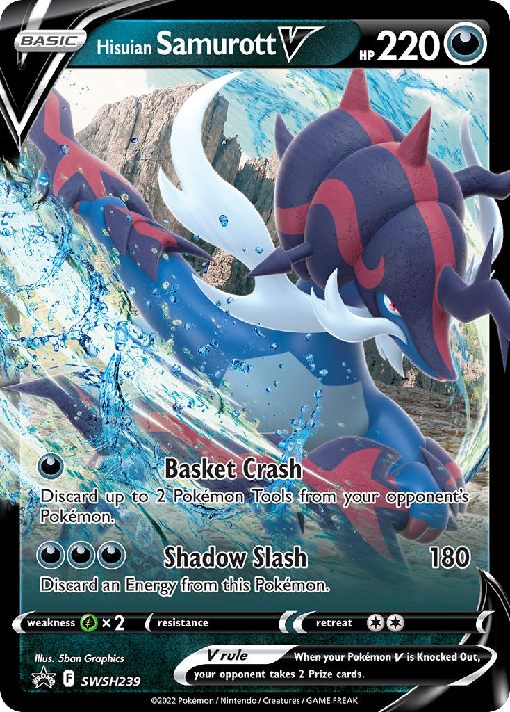 Hisuian Samurott V — illustrated card