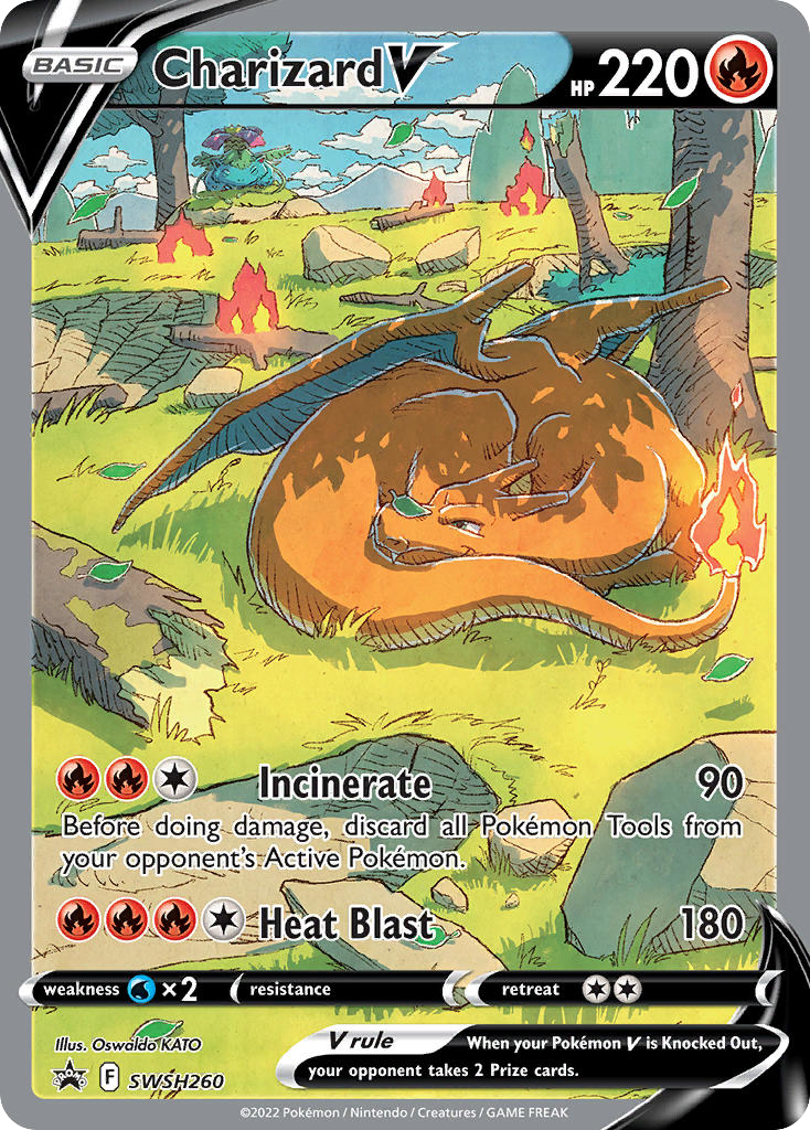 Charizard V — illustrated card
