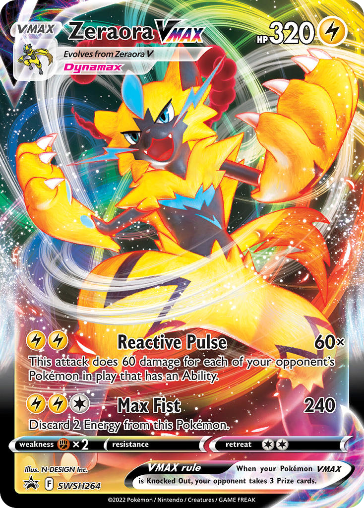 Zeraora VMAX — illustrated card