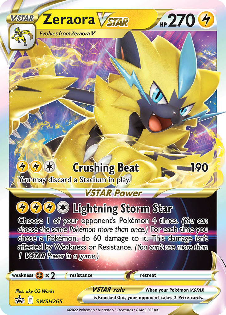 Zeraora VSTAR — illustrated card