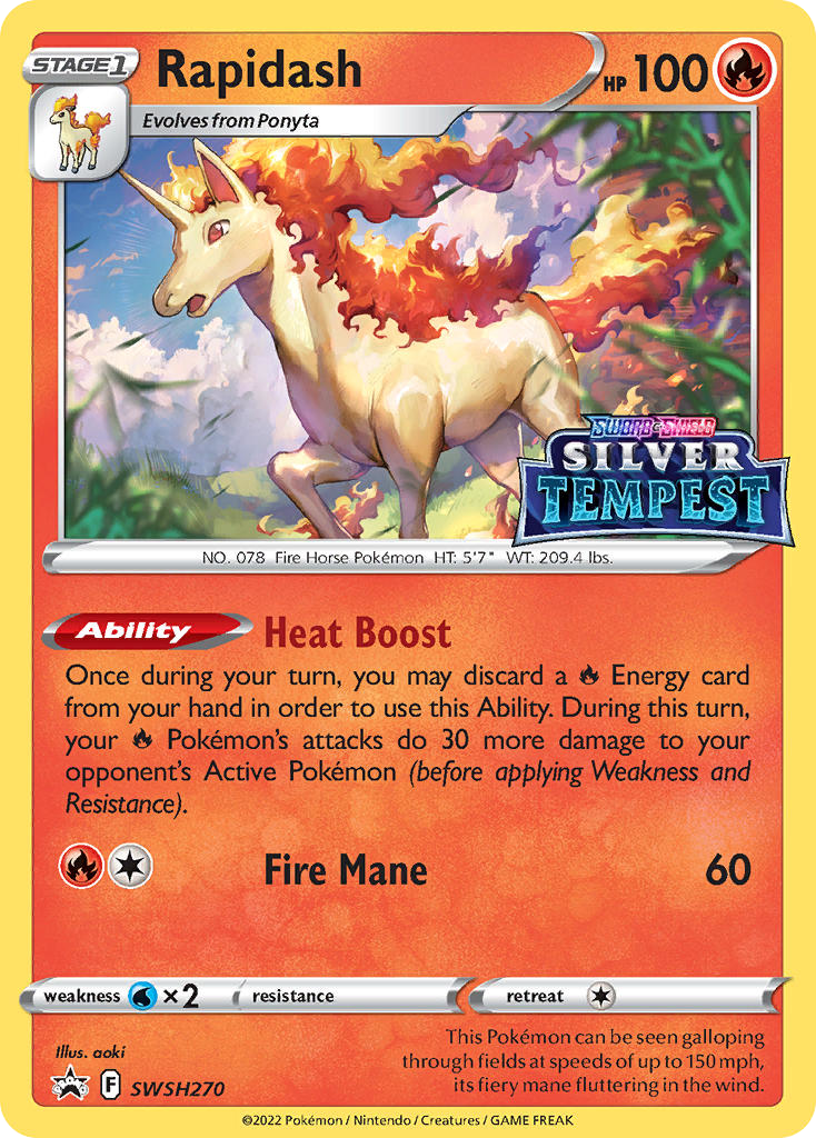Rapidash — illustrated card
