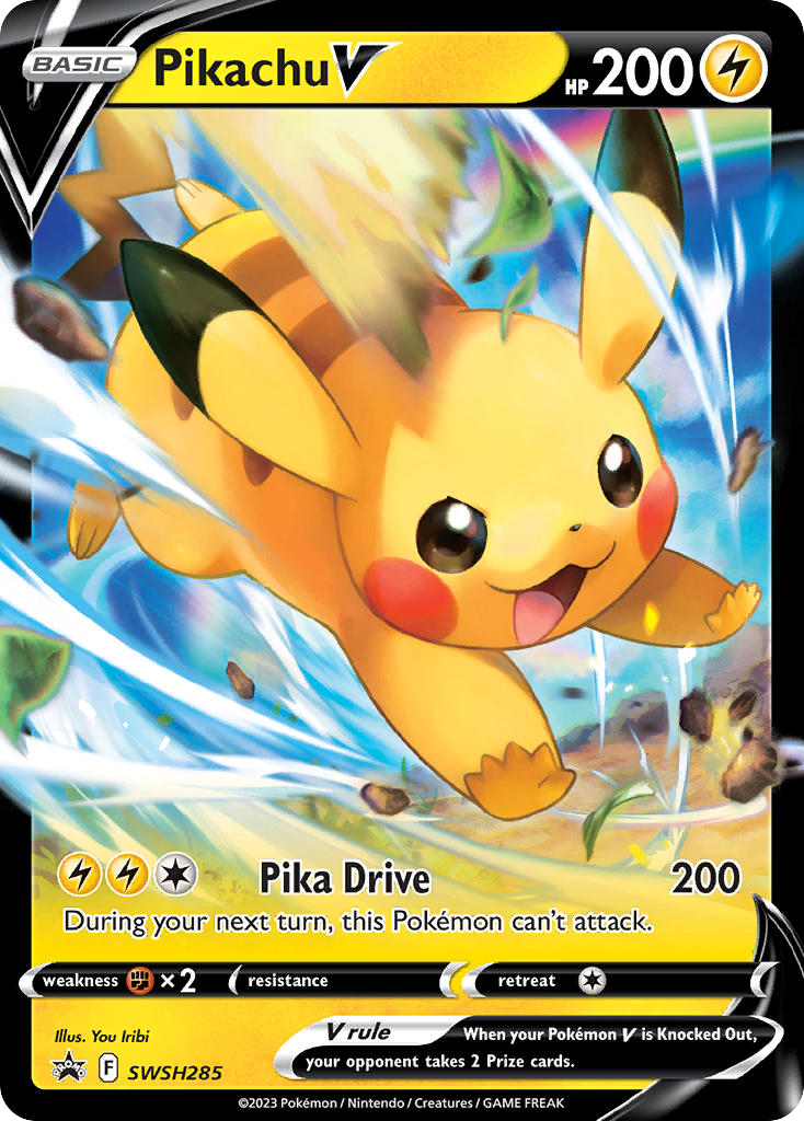 Pikachu V — illustrated card